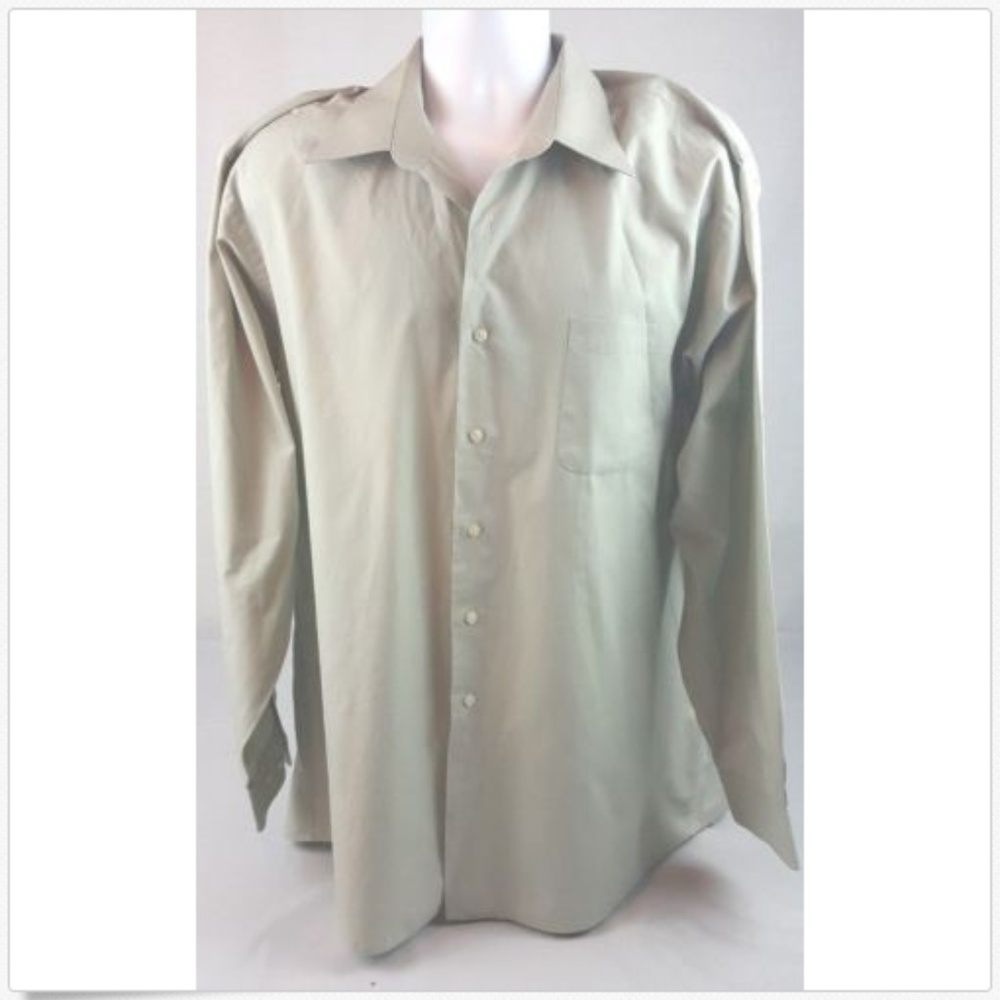 Covington Men's XL Long Sleeve Button Front Green